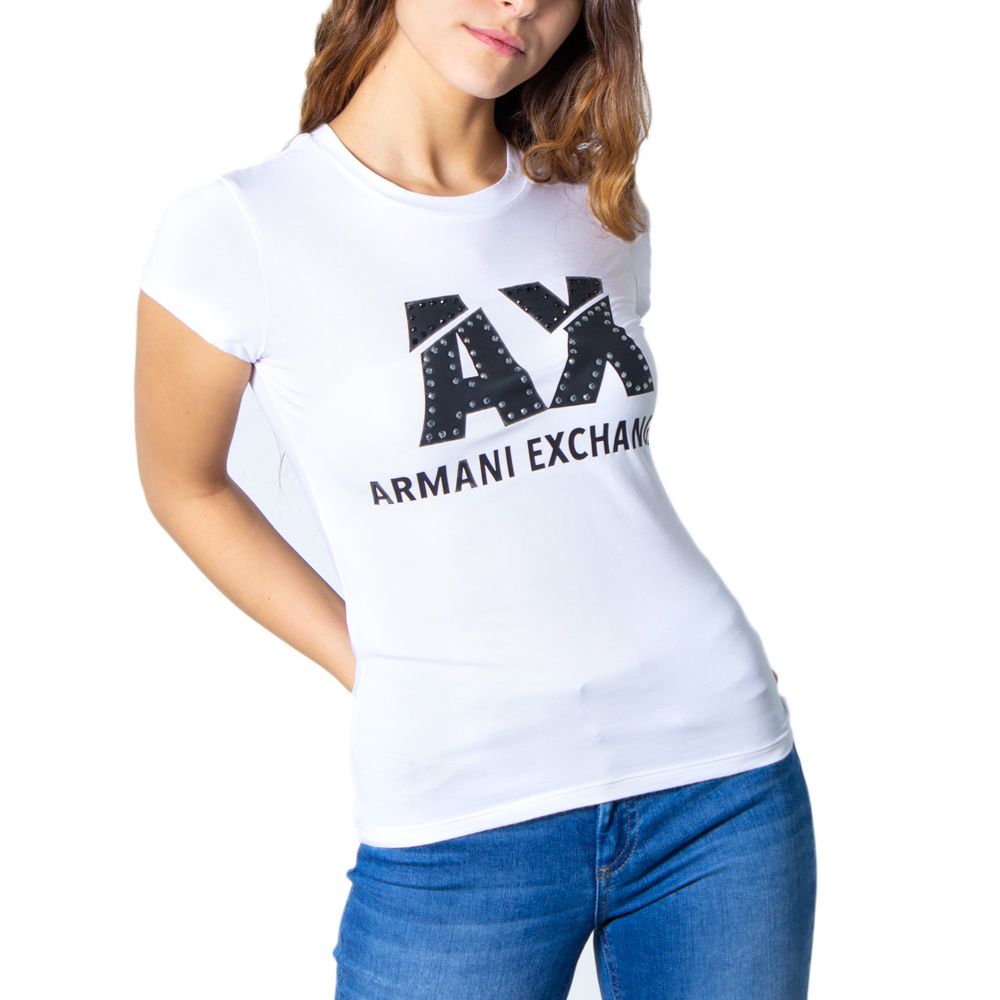 Armani Exchange Fehér Pamut Felsők és Pólók