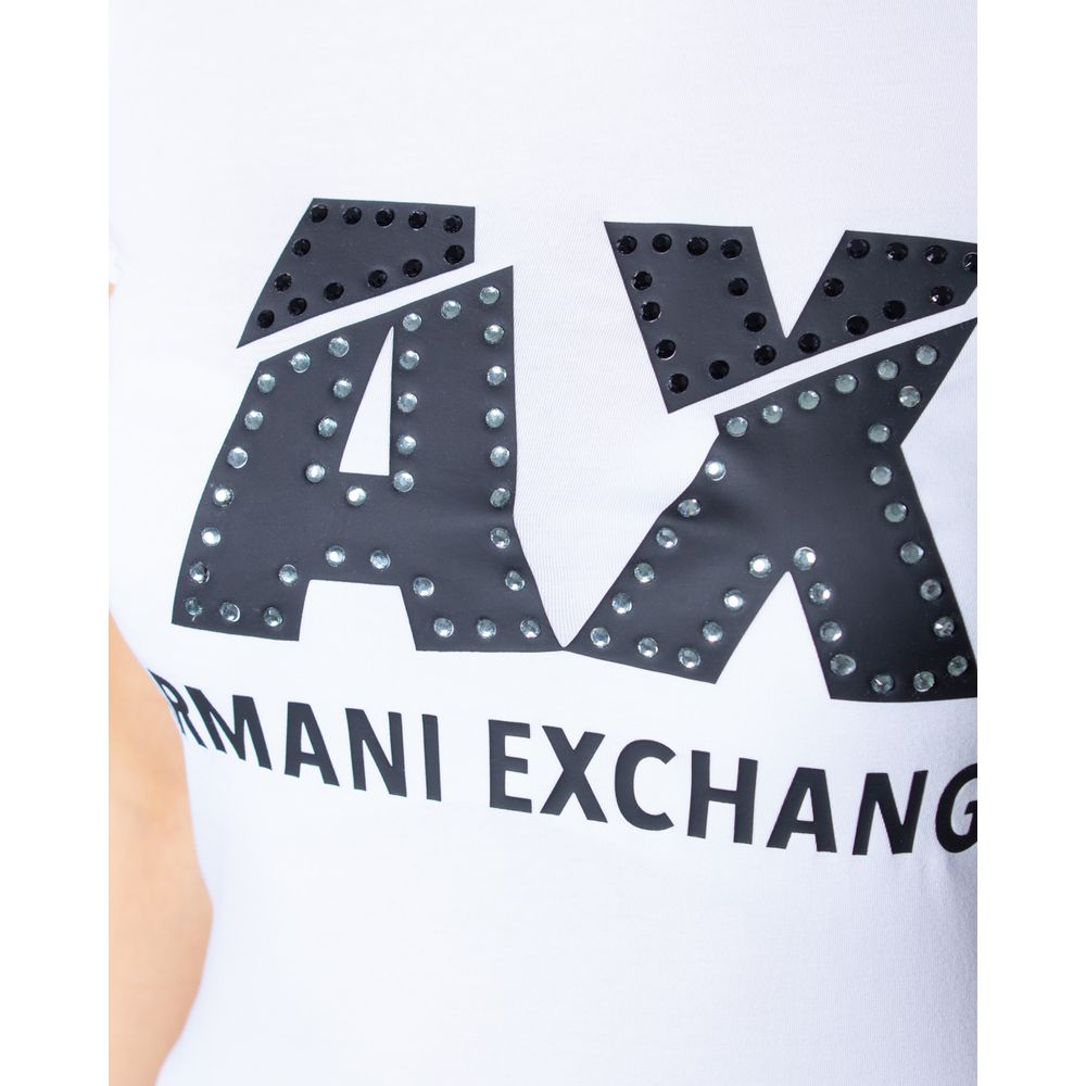 Armani Exchange Fehér Pamut Felsők és Pólók